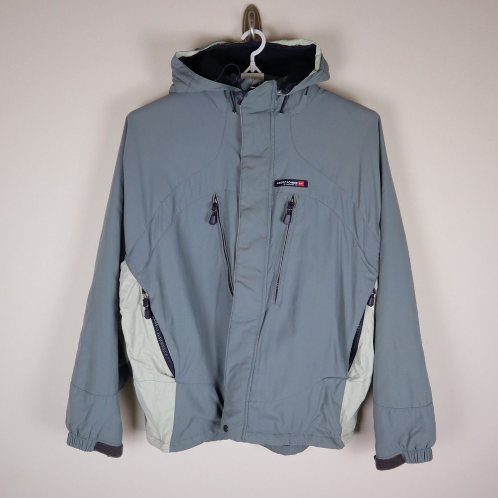 Abercrombie & Fitch‎ All Purpose Hooded Jacket Grey Adult XL 28x29